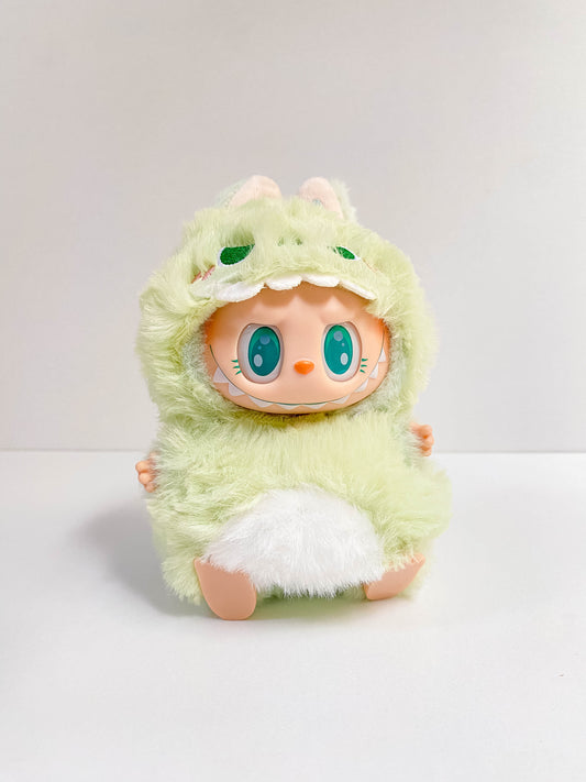 Cute Green Dino Doll Outfit – Plush Dinosaur Costume for Mini Dolls