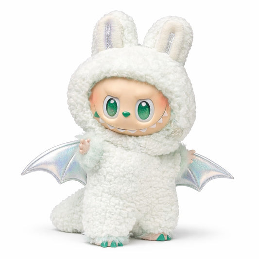 Mint Green Bunny Angel Plush Doll Outfit with Silver Wings Set